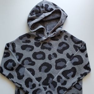 Mega Leopard Print Sweater Hoodie